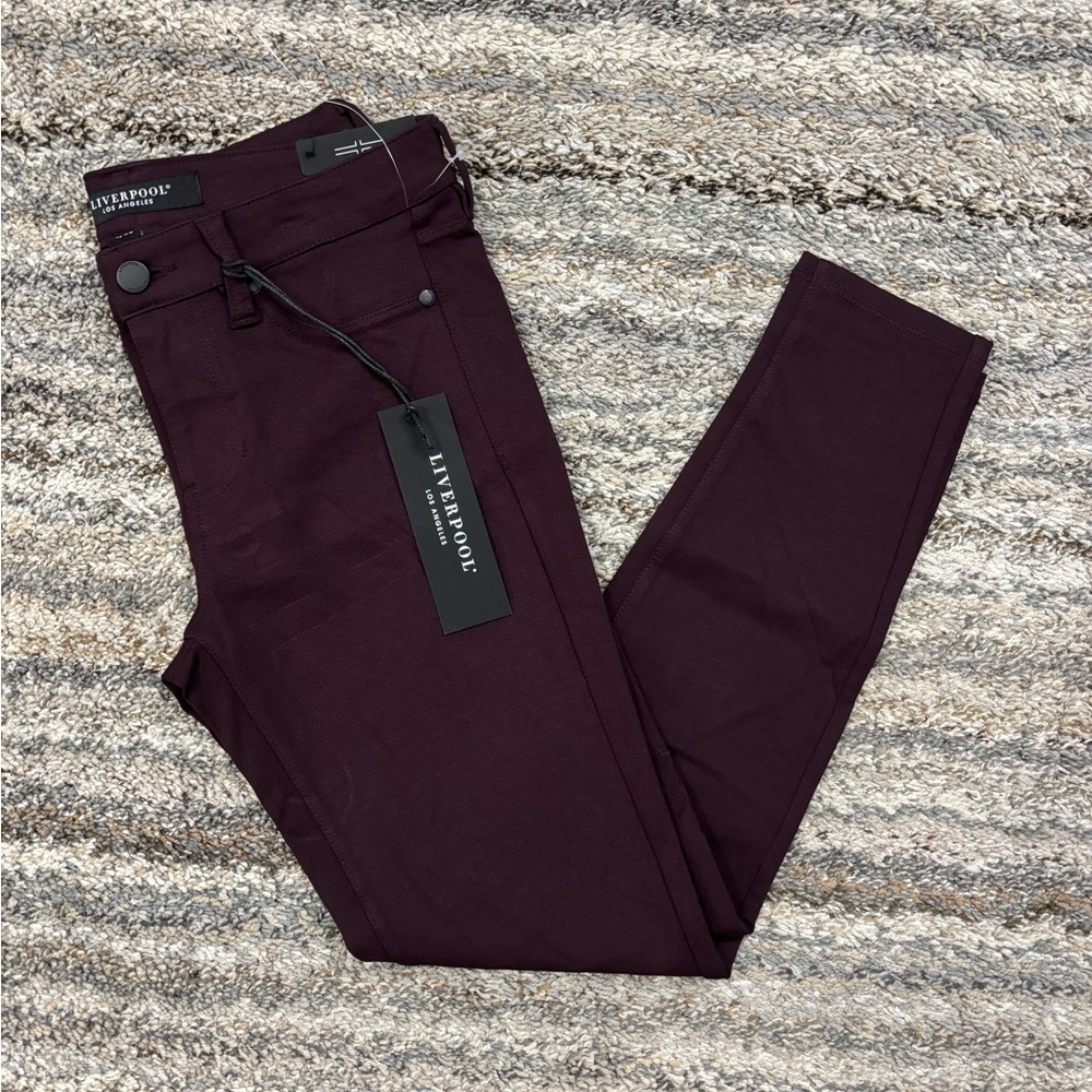 Liverpool Mid Rise Skinny Jeans Aubergine Sz 2/26P NWT | Liverpool Skinny NEW- - Picture 13 of 13